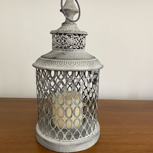 Pottery Barn Rustic Metal Decorative Hanging Bird Cage  Lantern.